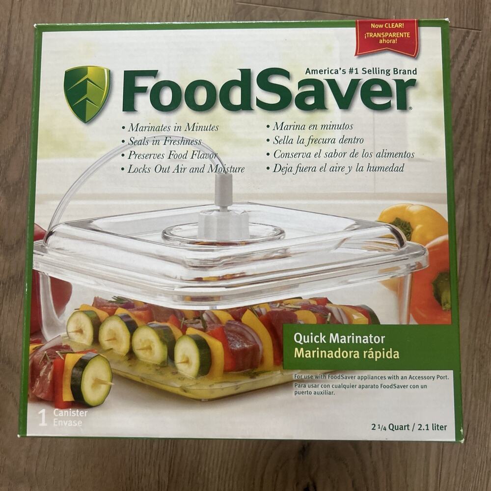 Food Saver Quick Marinating Canister 2.25 Quart Vacuum Sealing System 2010 NIB